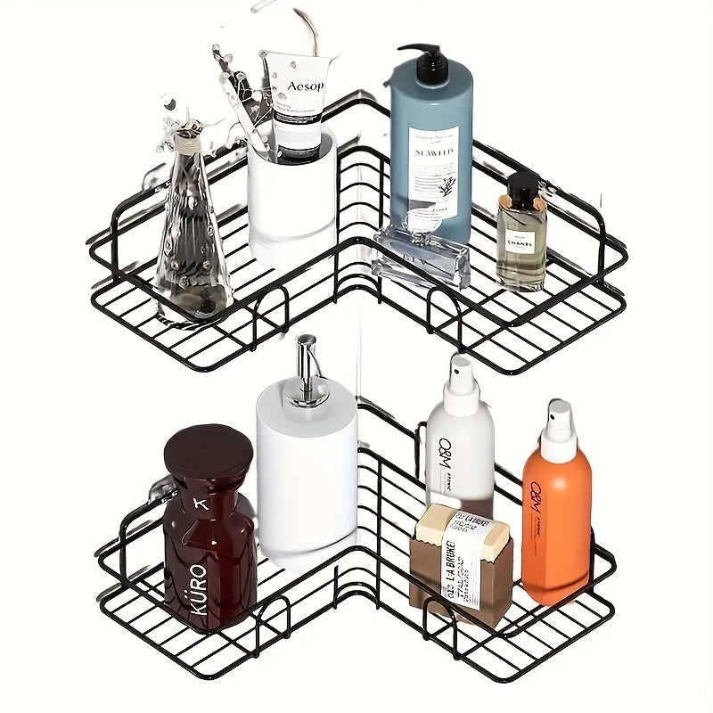 Stainless Steel Wall-Mounted Shower Caddy Rust-Proof Bathroom Organizer