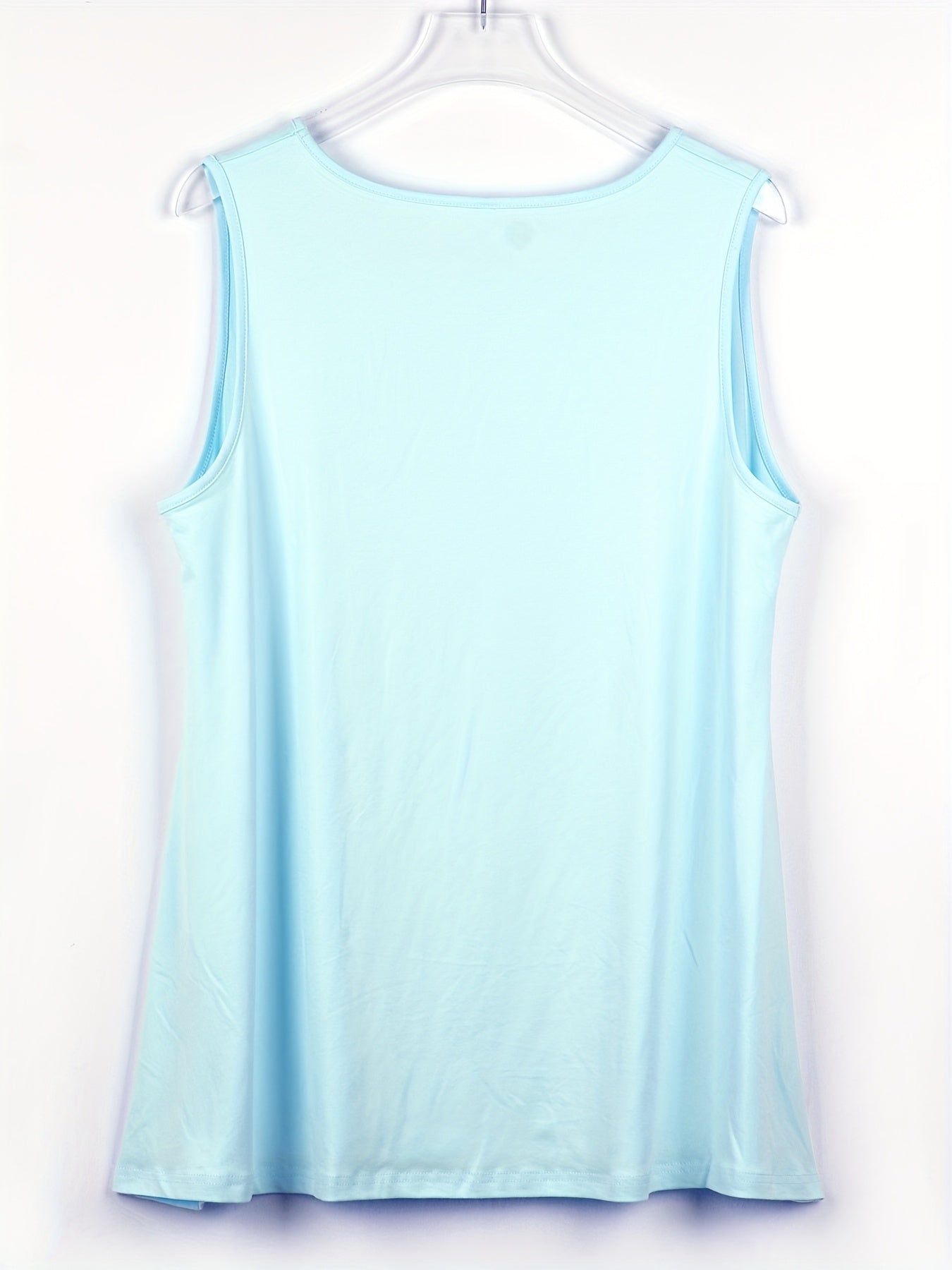 Plus Size Women's Stretchy Sleeveless Tank Top Casual Summer Sleeveless Top