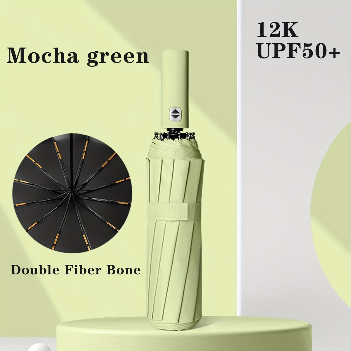 Large Double-Ribbed Automatic Sunshade Umbrella Oversized Wind-Resistant for Two People