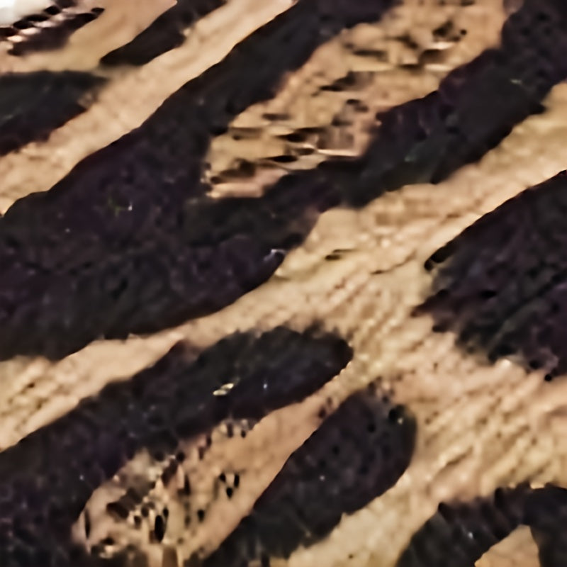 Women's Brown Leopard Print Block Heel Sandals with Pointed Toe and Mid Heel