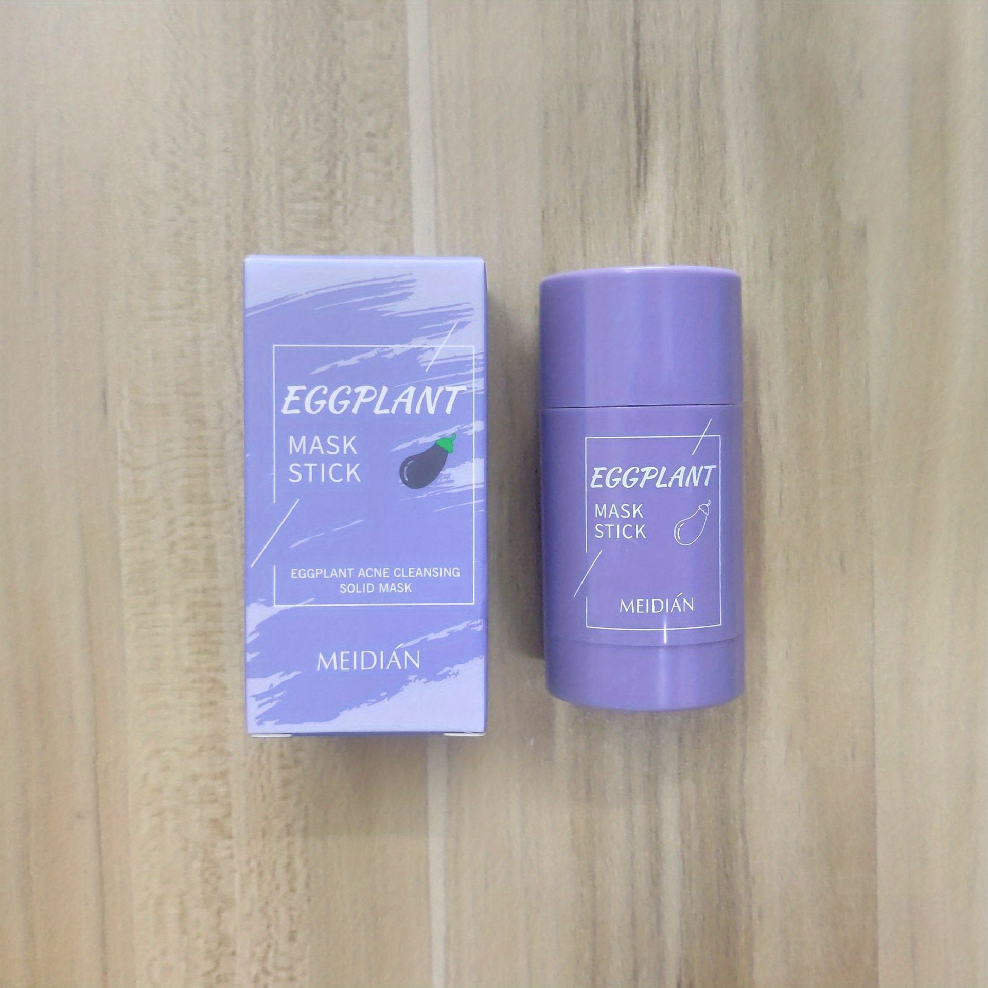 Зеленая чайная маска для лица с баклажаном в виде стика для увлажнения и защиты кожи