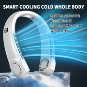 2025 Mini Neck Fan Bladeless USB Rechargeable Portable Cooling for Sports Camping Travel