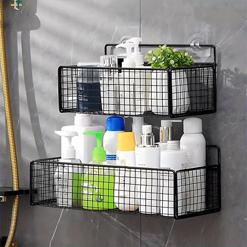 Metal Wire Basket for Kitchen Storage 31cm x 12cm x 8cm Black