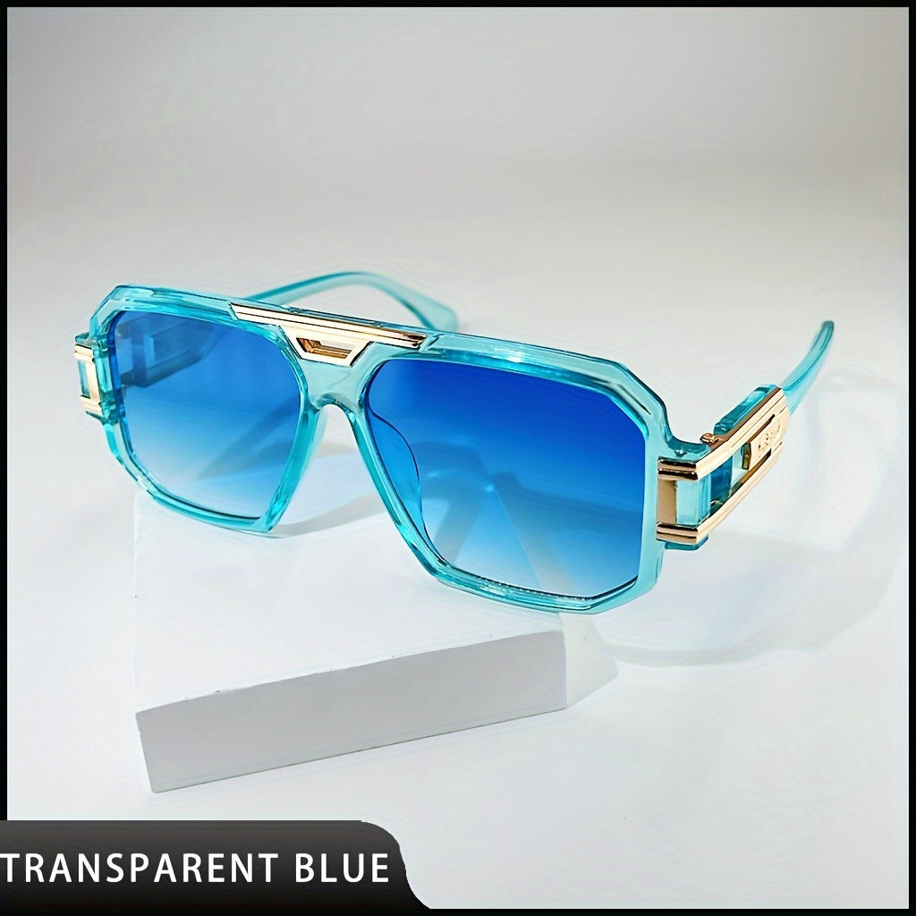 Erkaklar uchun kvadrat ramkali ko‘zoynaklar, retro uslub, moda ko‘zoynaklar, ko‘cha va kundalik kiyim uchun