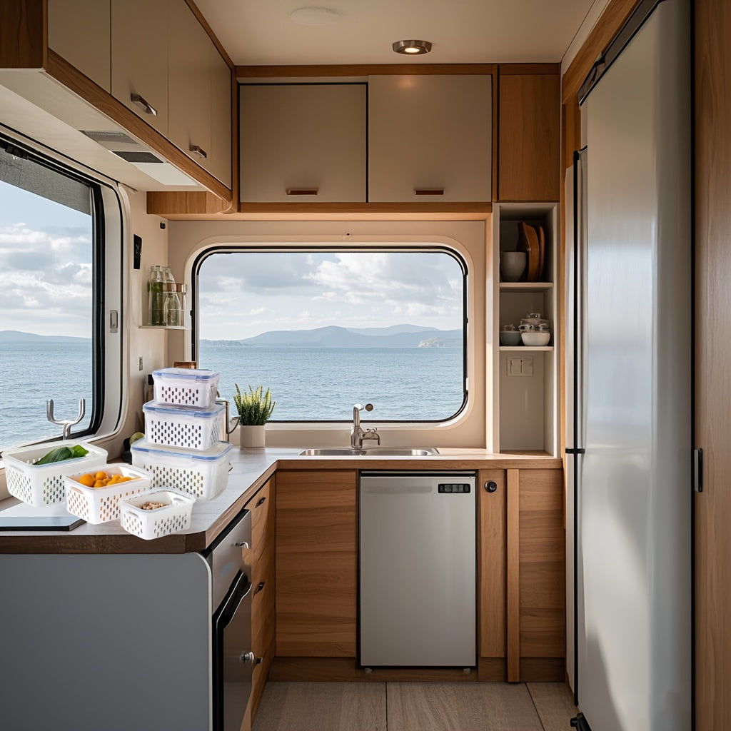 4pcs Stackable Leak-Proof Plastic Food Storage Containers for Pantry and Refrigerator