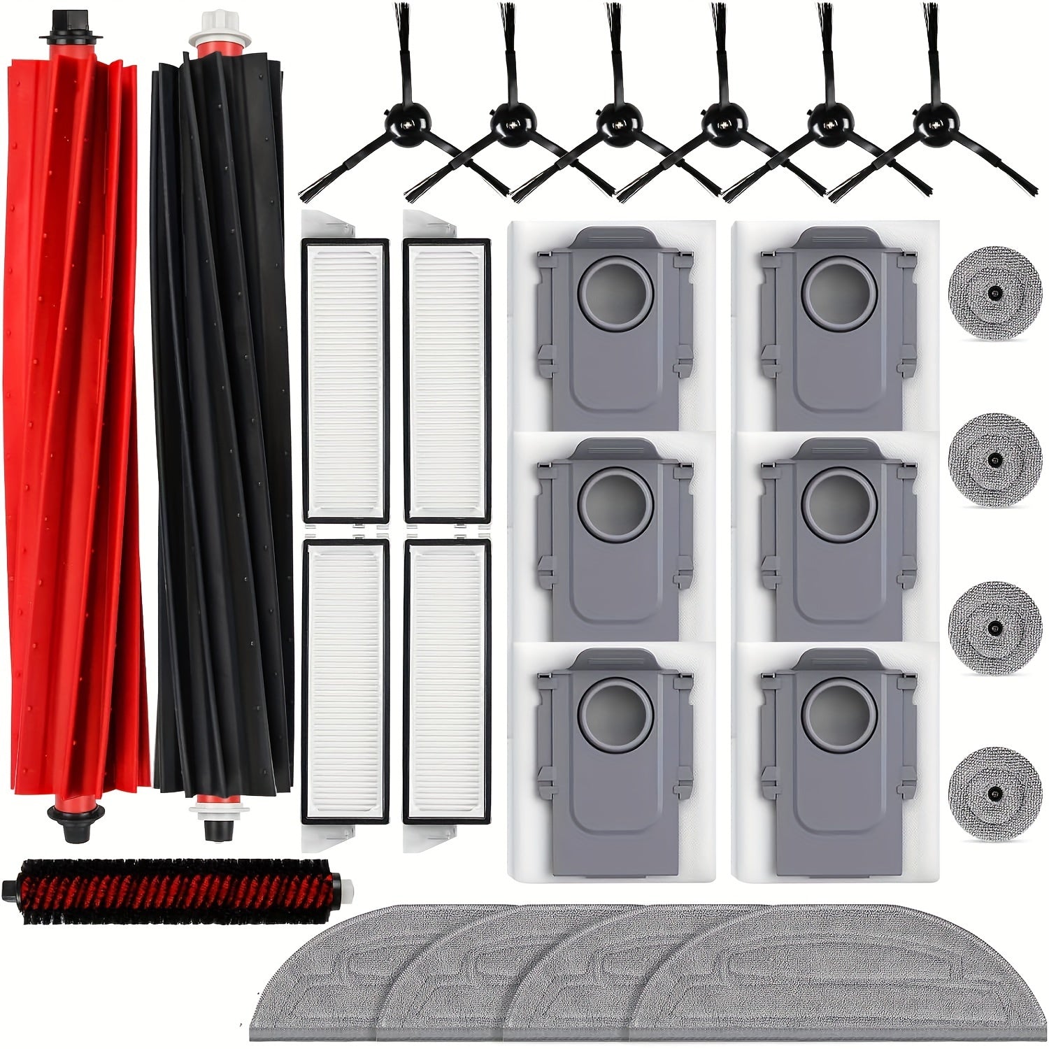 27-to'plam vakuum tozalash uchun almashtirish qismlari, Roborock S8 Maxv Ultra uchun, shu jumladan cho'tkalar, filtrlashlar, artib qog'ozlar, chang qutilari