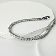 Moissanite Tennis Bracelet Sterling Silver Square Cut Elegant Jewelry for Women