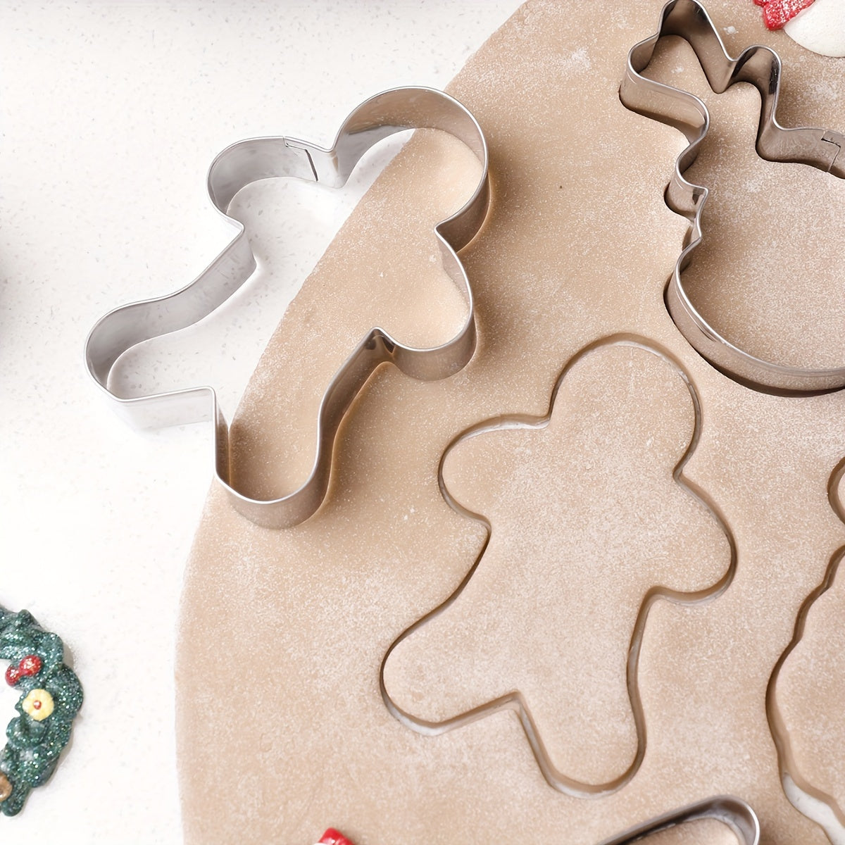 12-Piece Stainless Steel Christmas Cookie Cutter Set for Holiday Baking