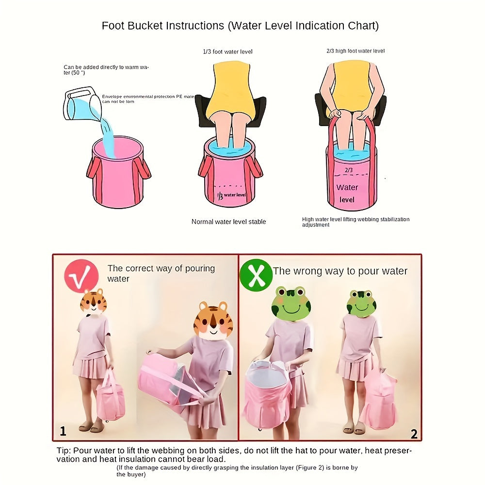 Портативная складная ванночка для ног для путешествий, общежития, дома, без питания