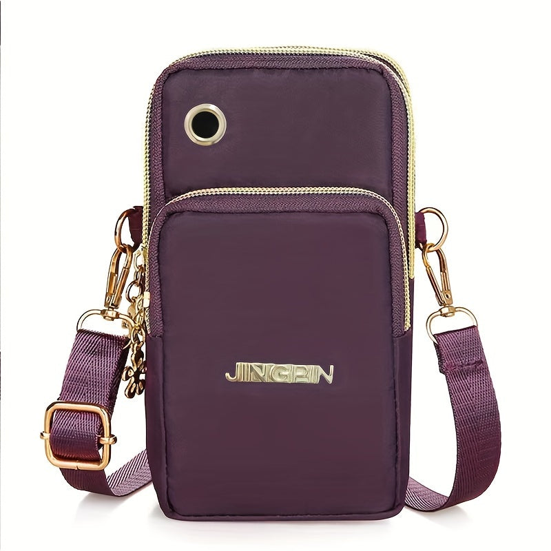 Women's Mini Crossbody Phone Bag for Summer with Fabric Pouch and Wrist Carry