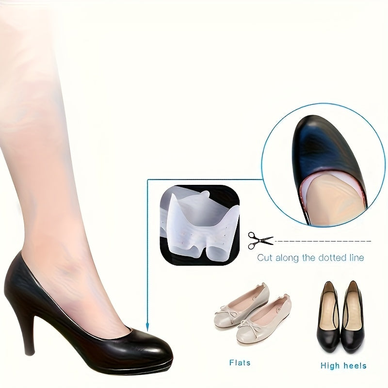 Women's Silicone Toe Covers 2pcs Breathable Blister Prevention Transparent