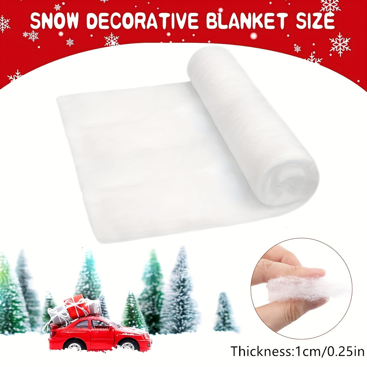 Faux Snow Blanket White Soft Decorative for Christmas Halloween Table Runner Photo Backdrop