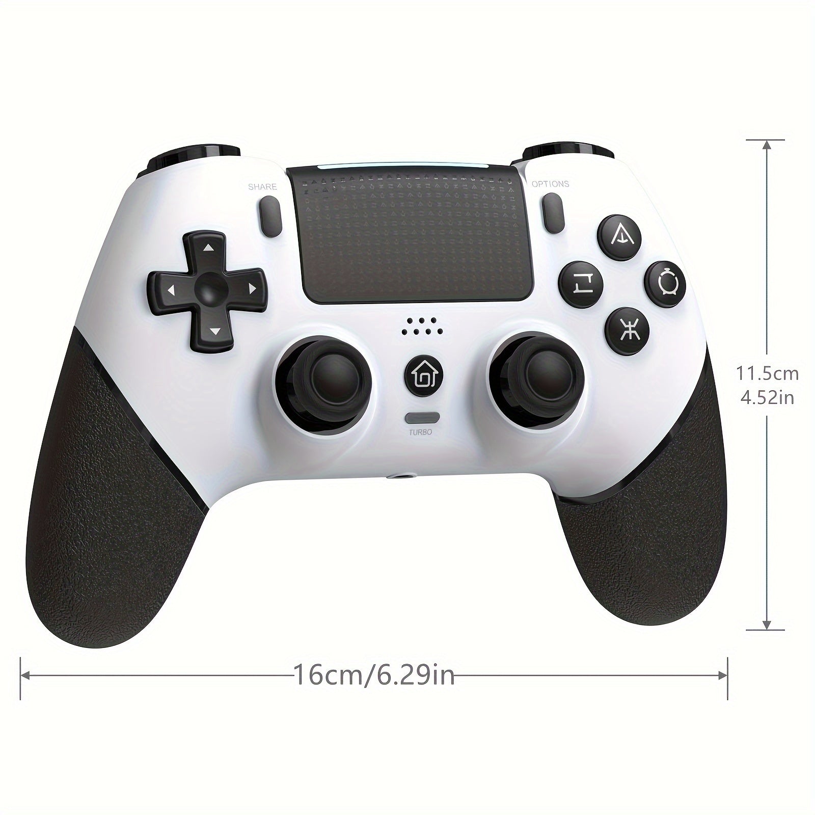 Wireless PS4 Controller with Hall Effect Joysticks 6-Axis Motion Sensor Turbo Function