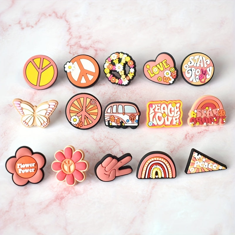 Set of 15 Butterfly Flower Tumbler Straw Toppers Dust-Proof Plugs for Travel and Home