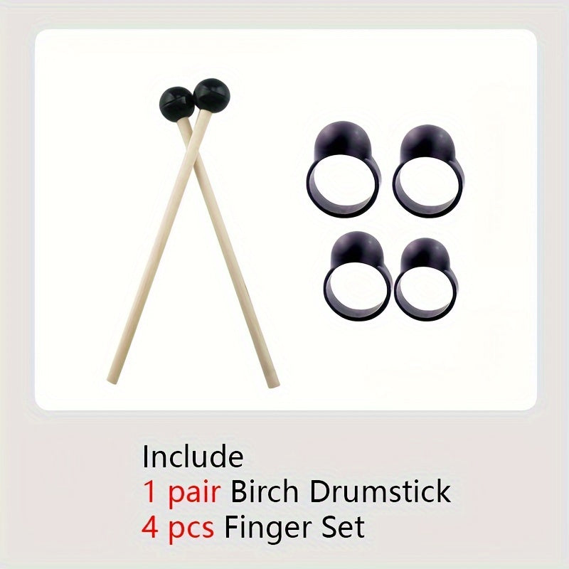Ethereal Percussion Accessory Set Includes 6-Inch Drumsticks Finger Covers Mallets