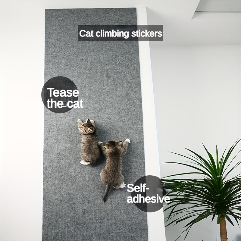 Self-Adhesive Wall-Mounted Cat Scratching Pad Durable Polyester Furniture Protector