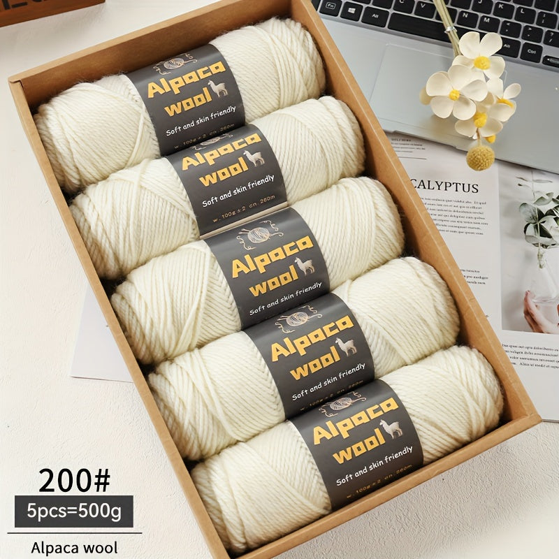 Multicolored Alpaca Wool Yarn 500G Thick Knitting Needles for Autumn Winter Projects