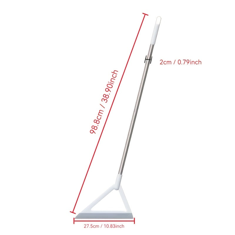 Magic Broom with Built-In Wiper for Floor Sweeping and Scraping, Durable Plastic