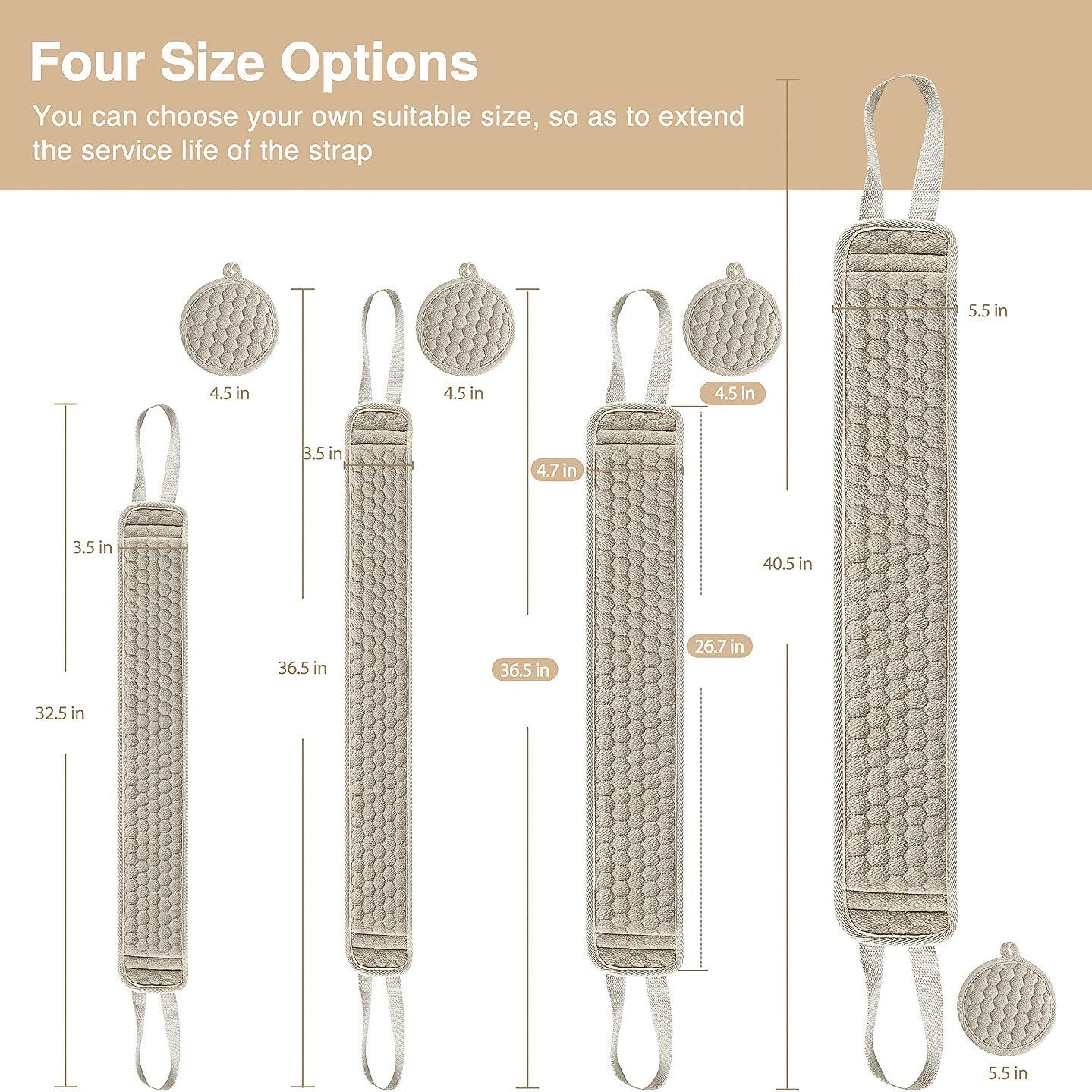 Unisex Back Scrubber Exfoliates Body Relaxing Bath and Shower Tool