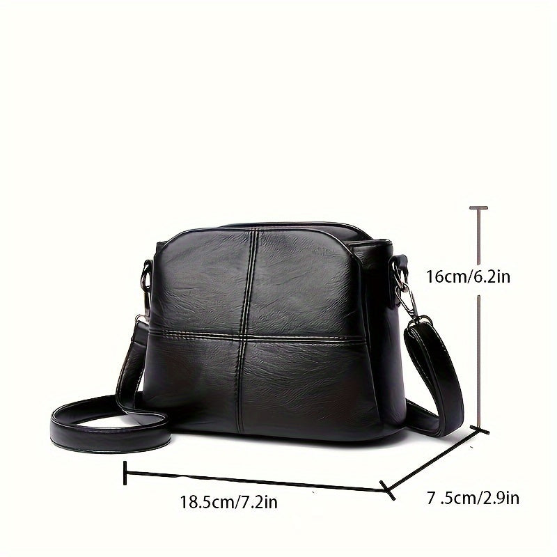 Textured Crossbody Purse for Women Small Lightweight Zipper Adjustable Strap in Red Black Green Purple