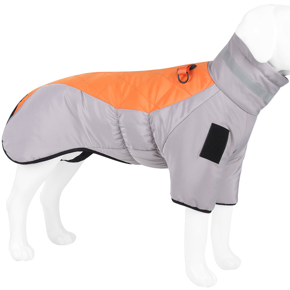 Waterproof Winter Dog Jacket with Reflective Material D-Ring for Medium Breeds