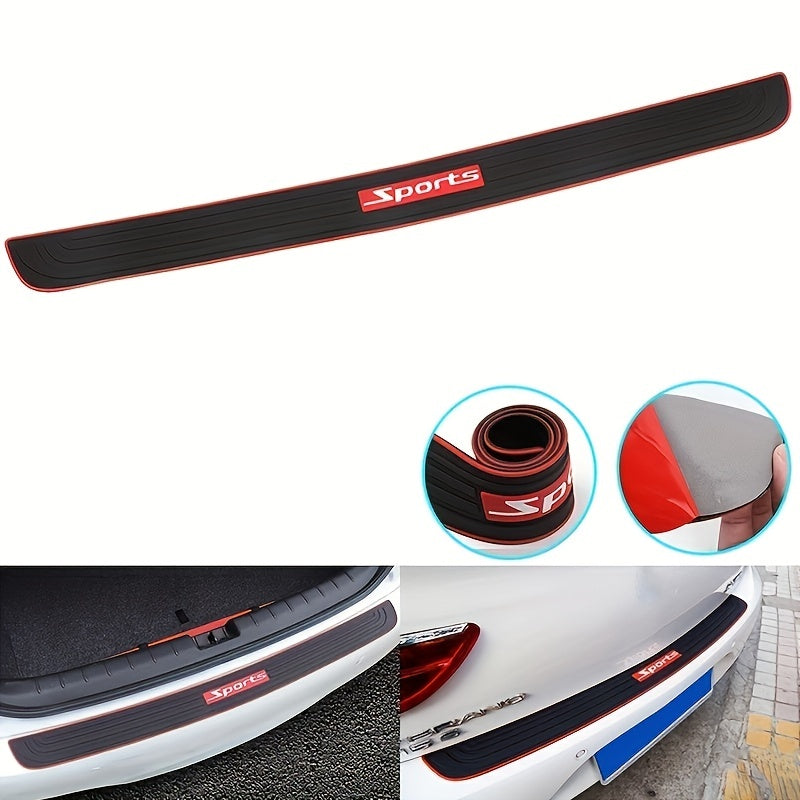 Universal Car Trunk Door Sill Protector Rubber Strip Bumper Guard Black 90cm