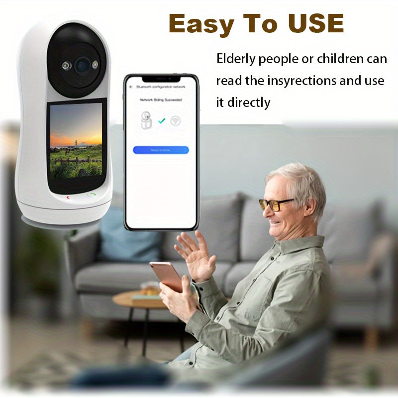 Представляем YIIYRY 1080P HD Умную Камеру Безопасности с Двойным Звуком, Обнаружением Движения, Видеозвонками и Обнаружением Звука. Эта камера предлагает беспроводное соединение WiFi, возможность питания от USB и совместима со смартфонами.