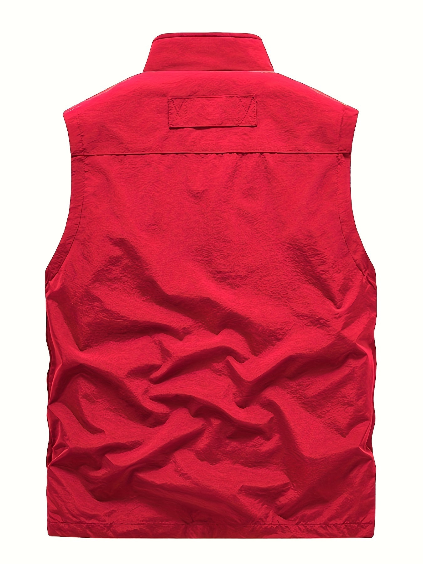 Men's Cargo Vest Nylon Sleeveless Zipper Pockets Outdoor Spring Summer