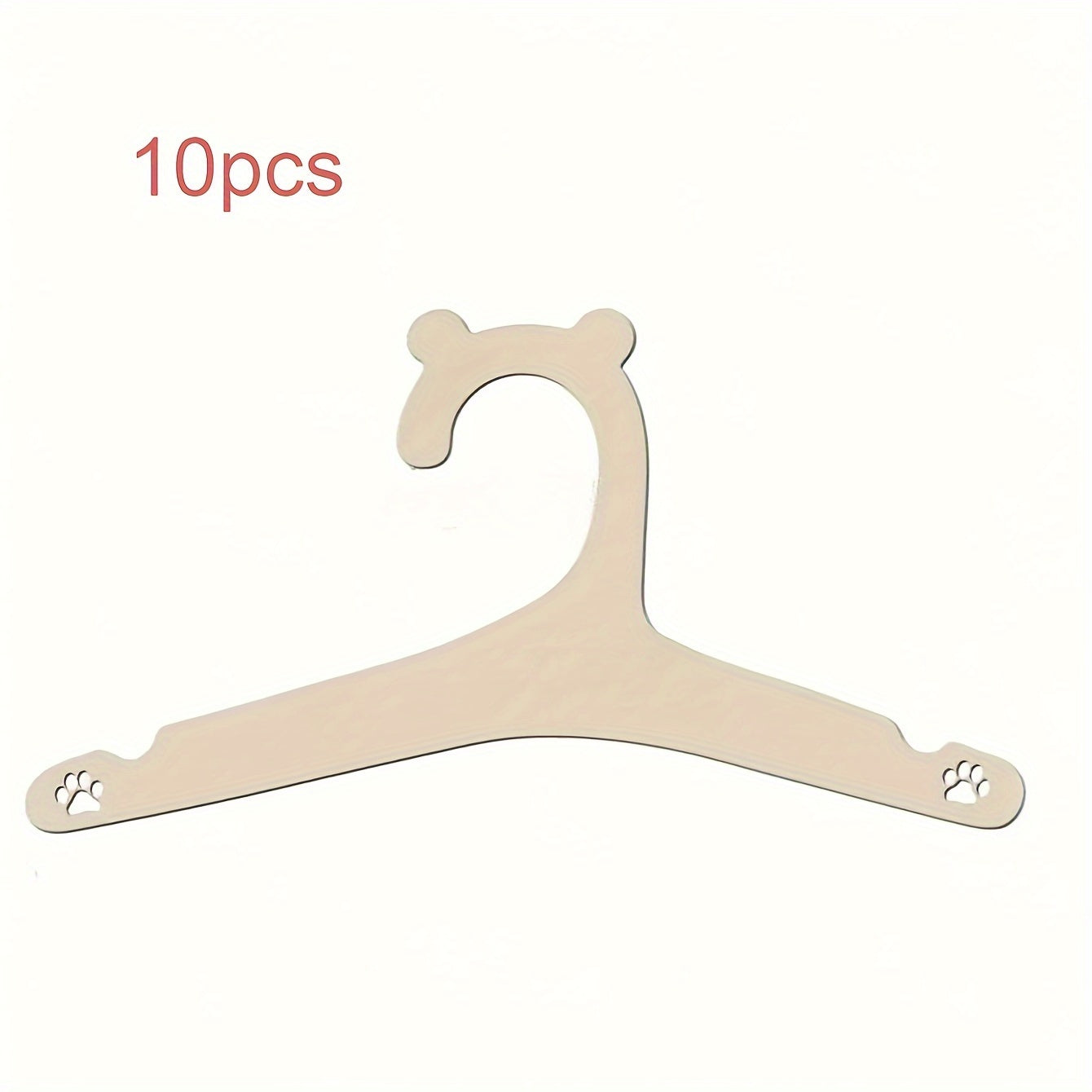 Set of 10 Beechwood Bear-Shaped Hangers for Closet Organization and Decoration