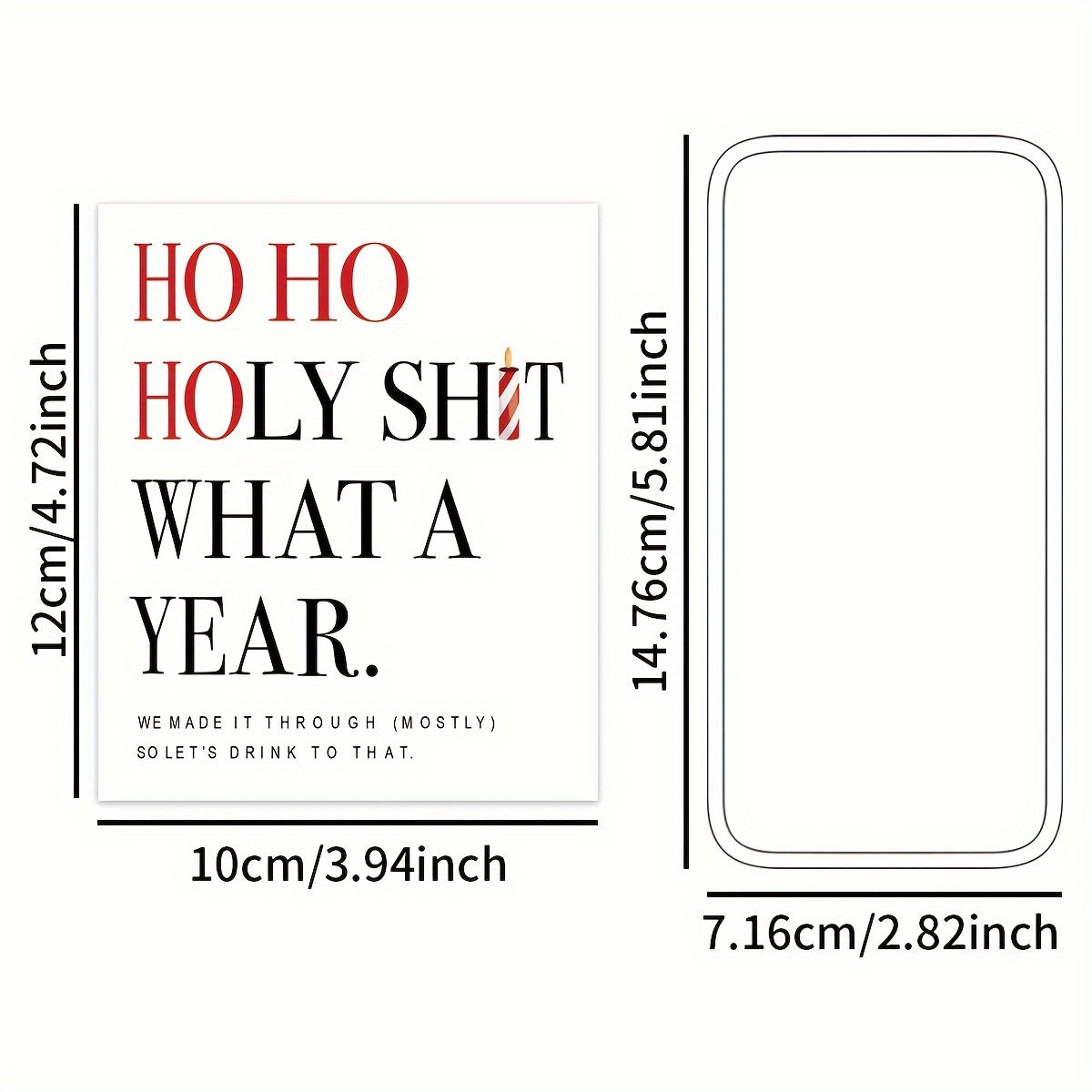 Set of 6 Funny Christmas Wine Labels for Gifts and Parties