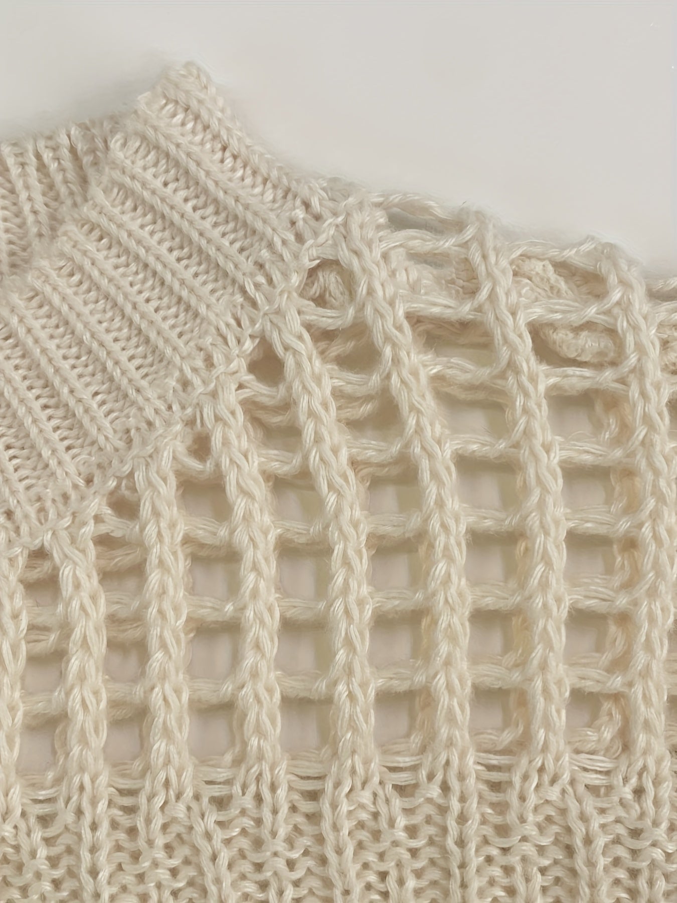 Qora to'qilgan plyaj kiyimi, uzun qo'l, bo'sh joyli, tənəffüs qiladigan polyester aralashmasi, ta'til uchun kiyinadigan qoplama