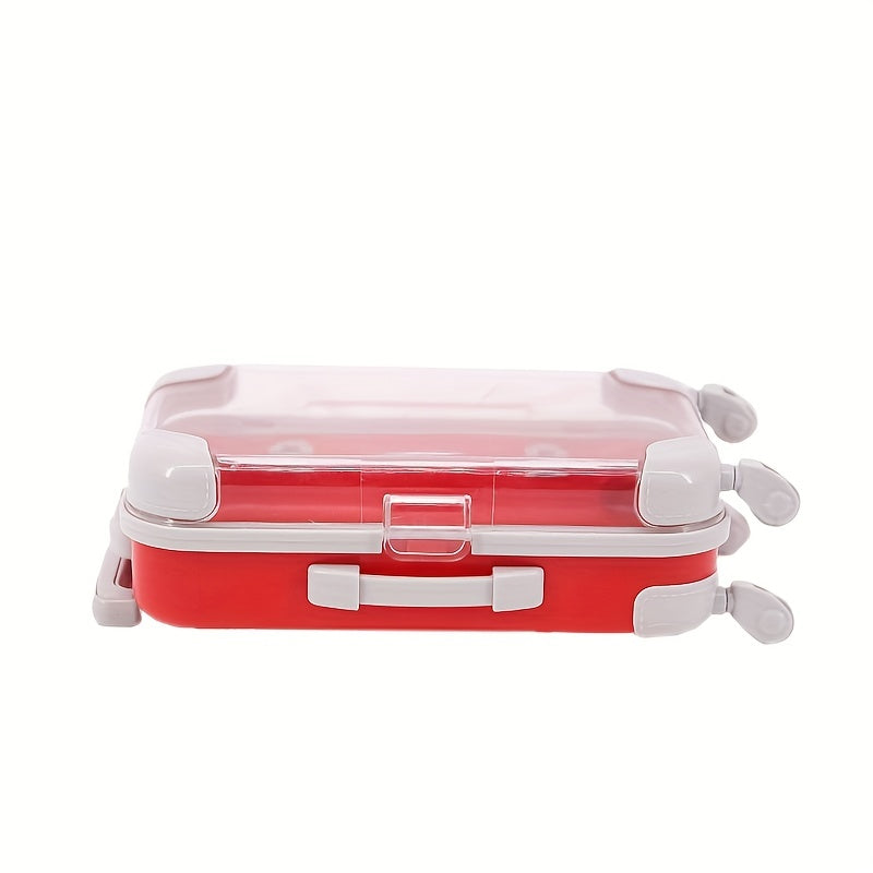 Мини-ящик для украшений на колесиках с большой вместимостью для безделушек и косметики