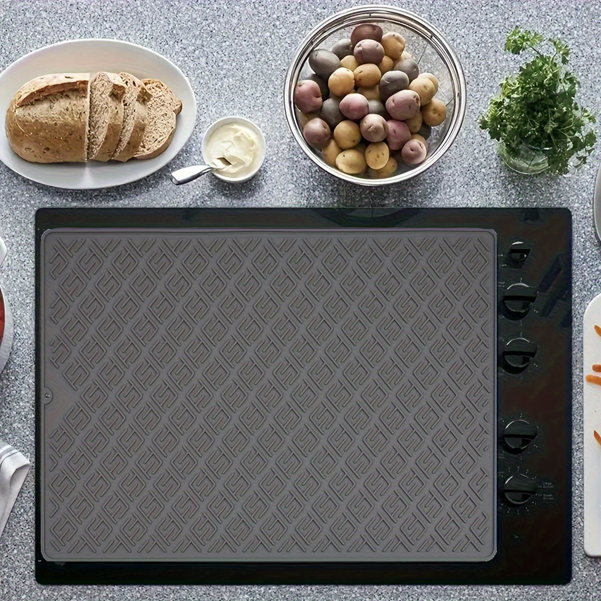 Extra Large Silicone Stove Top Cover Mat 71x51cm Heat Resistant Scratch Proof Kitchen Counter Protector