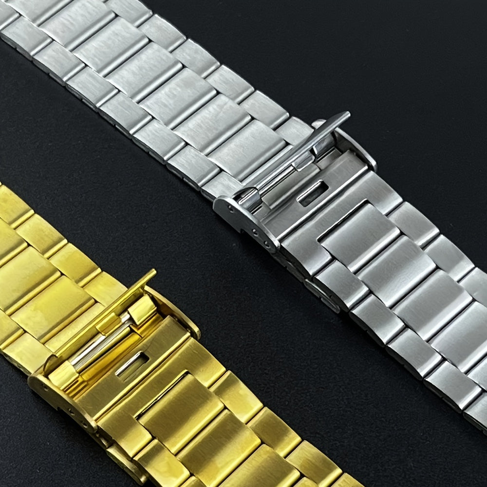 Huawei Watch GT6/5/4/3 va Samsung Galaxy Watch 7/6/5/4/6classic/5pro uchun 22mm/20mm zanglamas po'latdan yasalgan tasma, turli o'lchamlarda mavjud.