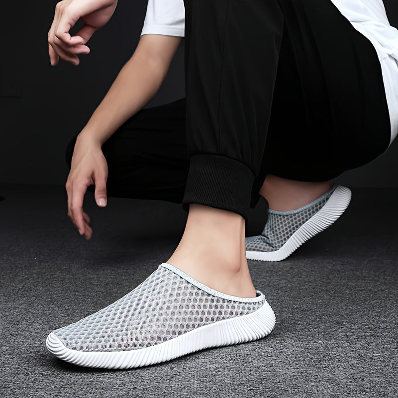 Men's Woven Slip-On Slippers for Summer Outdoor Casual Walking