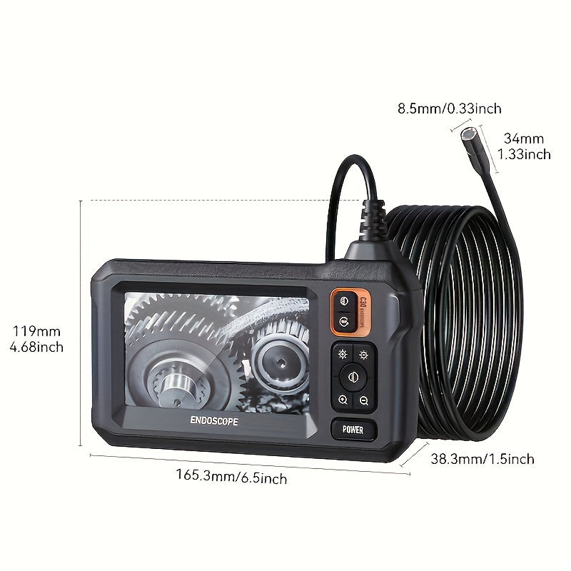 Industrial Endoscope Camera 4.3 Inch IPS LCD Screen 8mm Single Lens Rechargeable Battery
