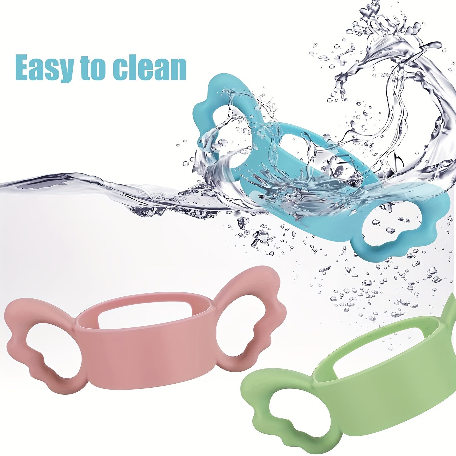 Baby Bottle Handles for Infants 0-3 Years BPA-Free Blue Lightweight