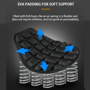 Motorcycle Seat Cushion Black EVA Foam Soft Non-slip Comfort Riding Pad