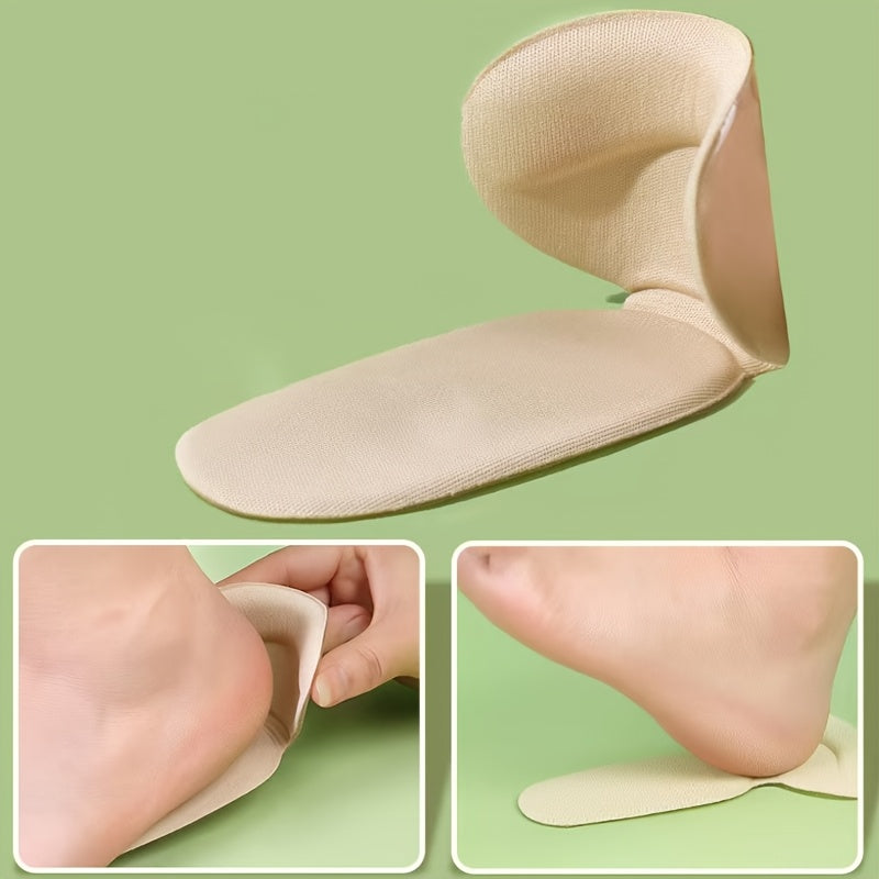 Women Heel Cushion Inserts 6 Pack Self-Adhesive Black Beige Comfort