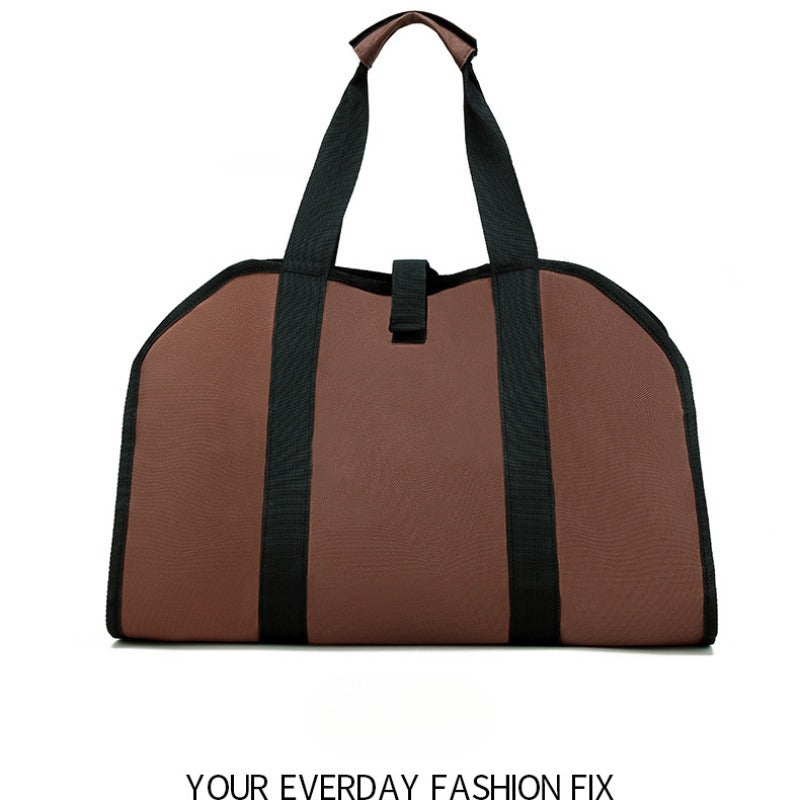 Olive Green Oxford Cloth Firewood Carrier Bag Durable Log Tote for Camping Outdoor