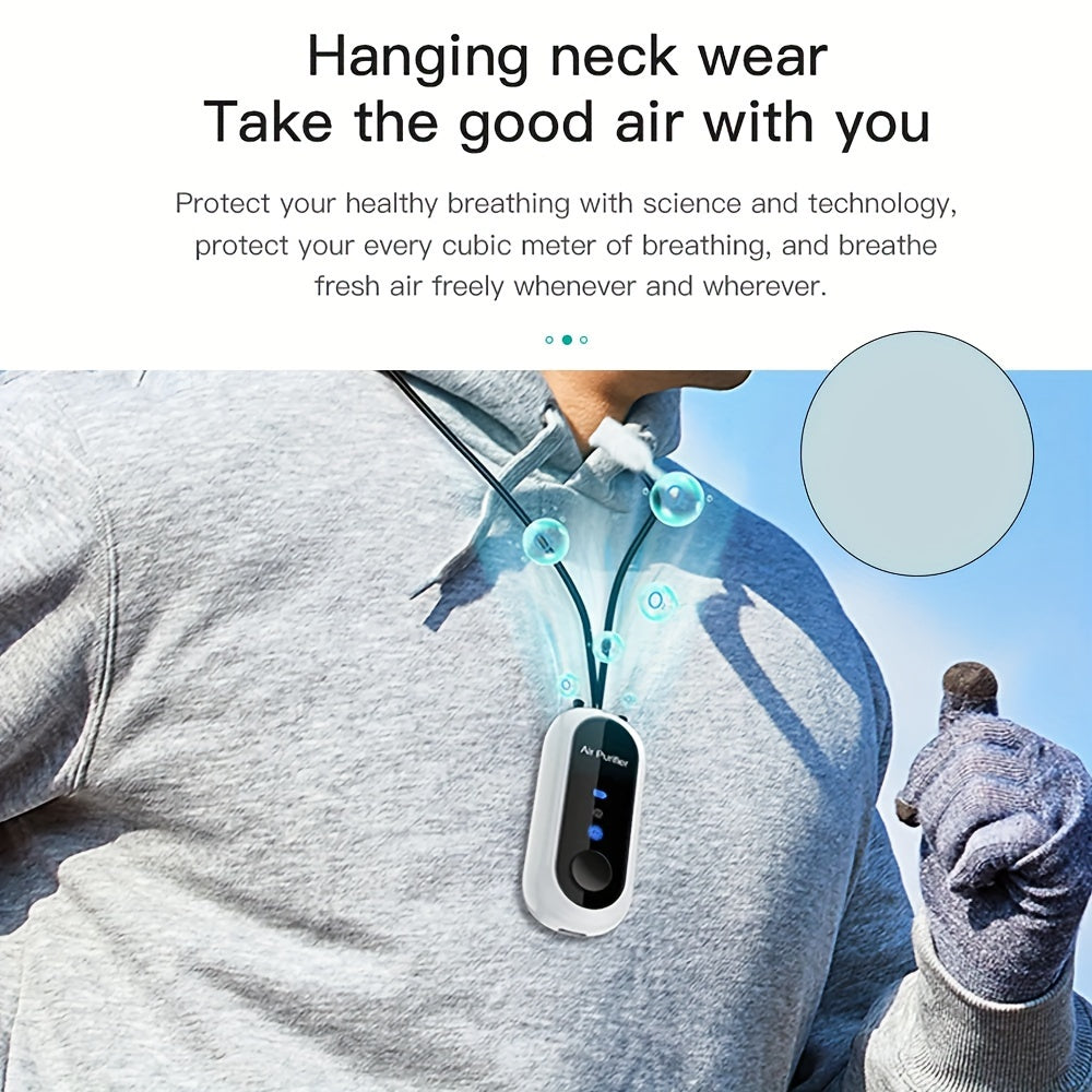Mini Portable Air Purifier Necklace Negative Ions Dust PM2.5 Formaldehyde