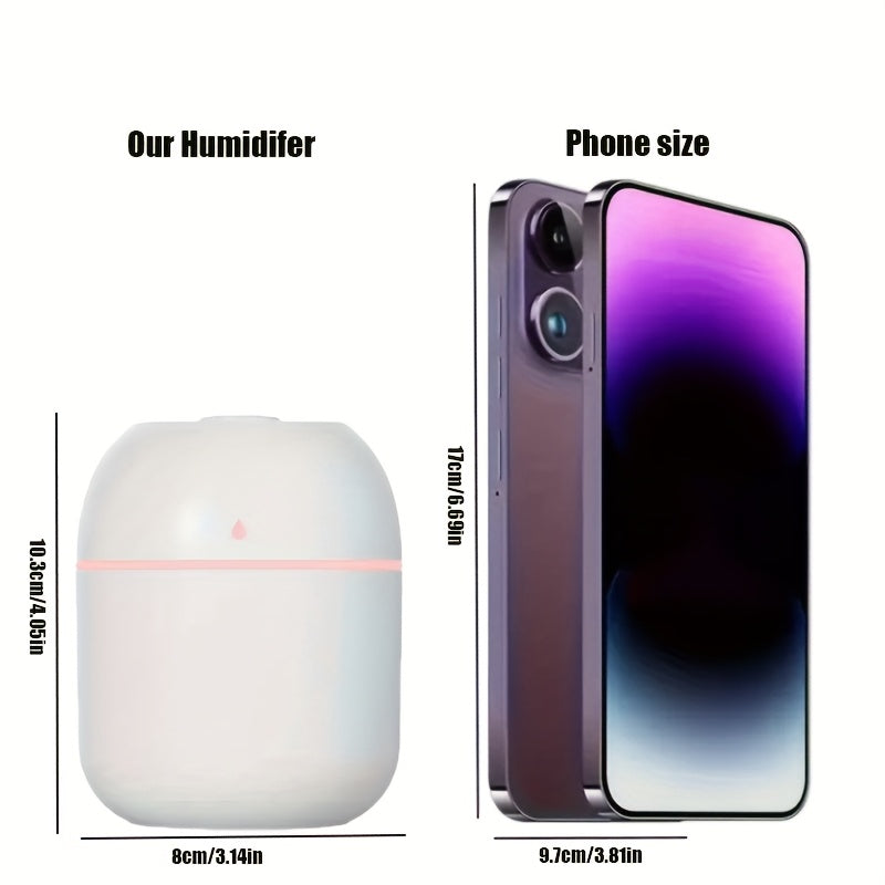 USB quvvatli portativ mini namlagich, 220mL, ultratovushli sovuq nam, avtomobil, ofis, yotoqxona, turli xonalar uchun jim aromatizator, ≤36V