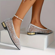 Women's Summer Mesh Slip-On Pumps Breathable Low Heel Casual Shoes