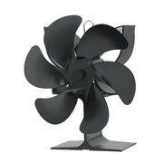 6-Blade Metal Wood Stove Fan with Remote, Air Circulation, No Electricity
