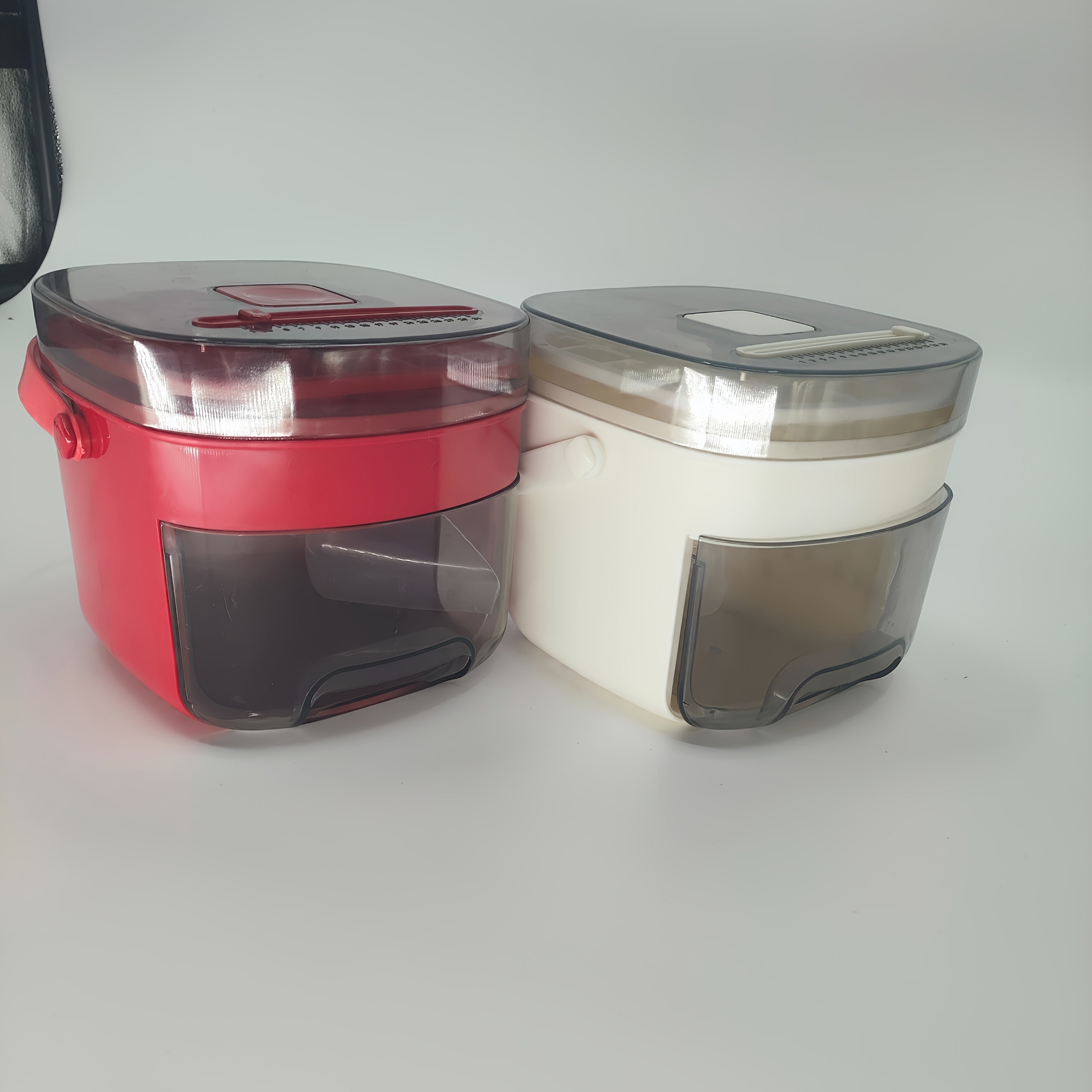 Portable Double-Layer Ice Cube Tray with 48 Slots, 2 Colors, Shovel