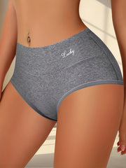 Women's Cotton Briefs 3-Pack Mid-Waist Breathable Skin-Friendly Underwear