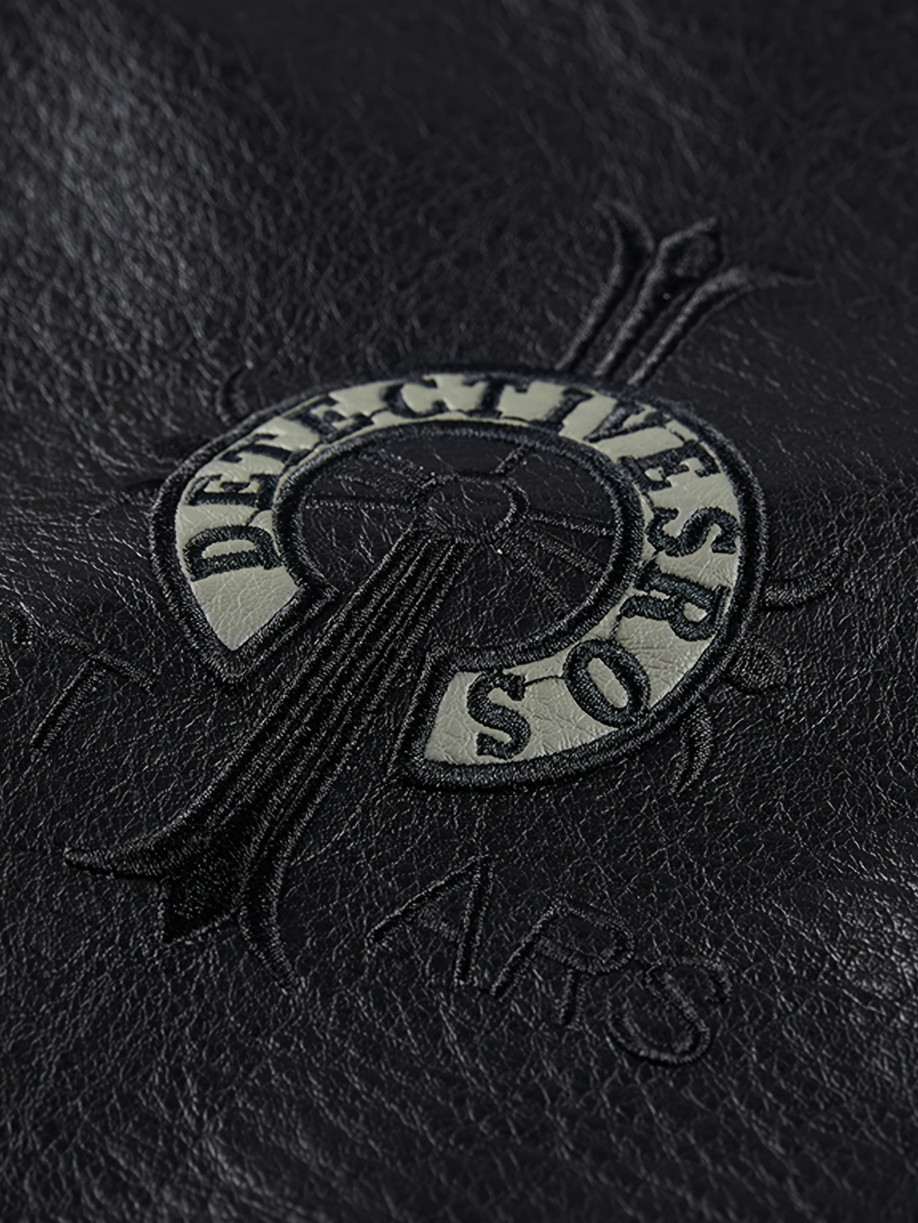 Men's Autumn Winter Motorcycle Jacket Windproof PU Embroidered Baseball Collar