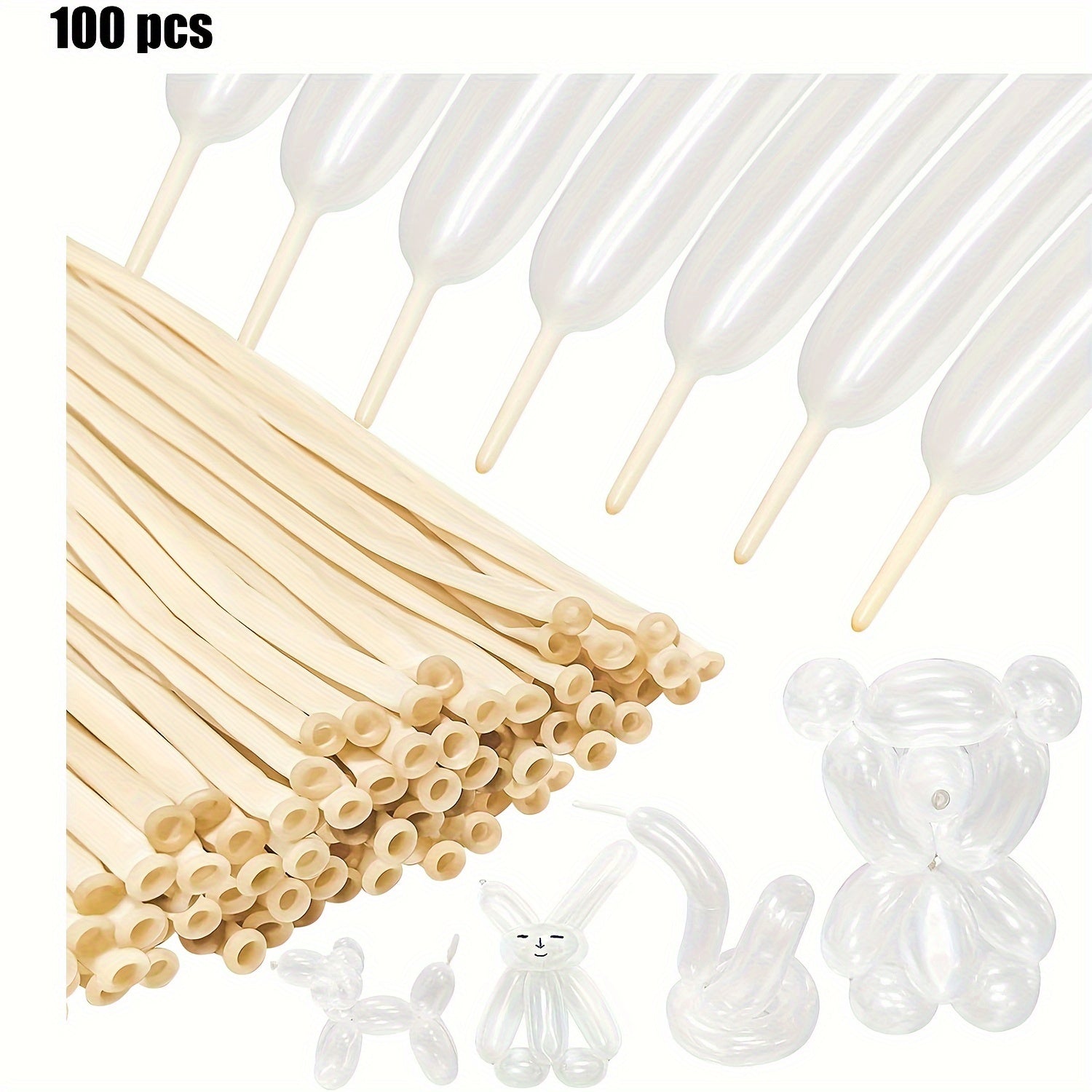 100 Assorted Modeling Balloons for Twisting DIY Animal Decorations for Parties and Events