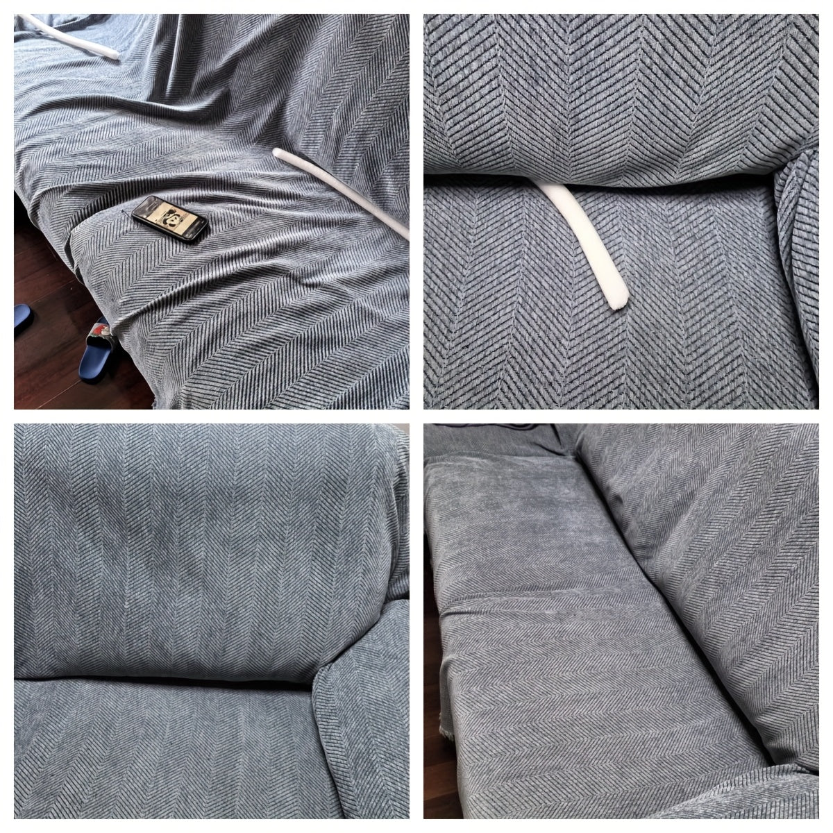 10/20pcs White Foam Sofa Cover Anti-slip Strips Clips for Securing Bed or Couch