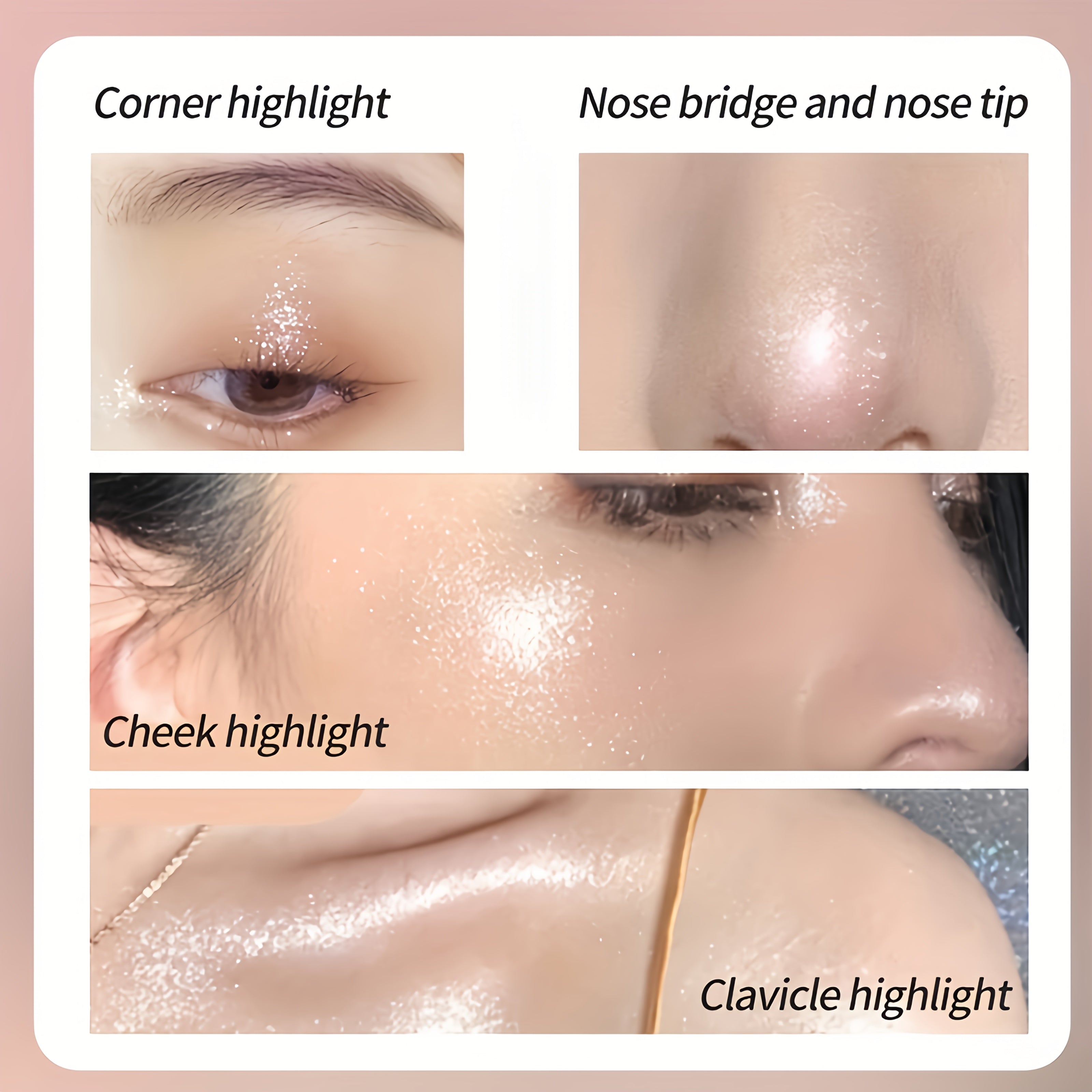 Sombras de ojos con purpurina para mujer, polvo brillante de un solo tono y alto brillo brillante